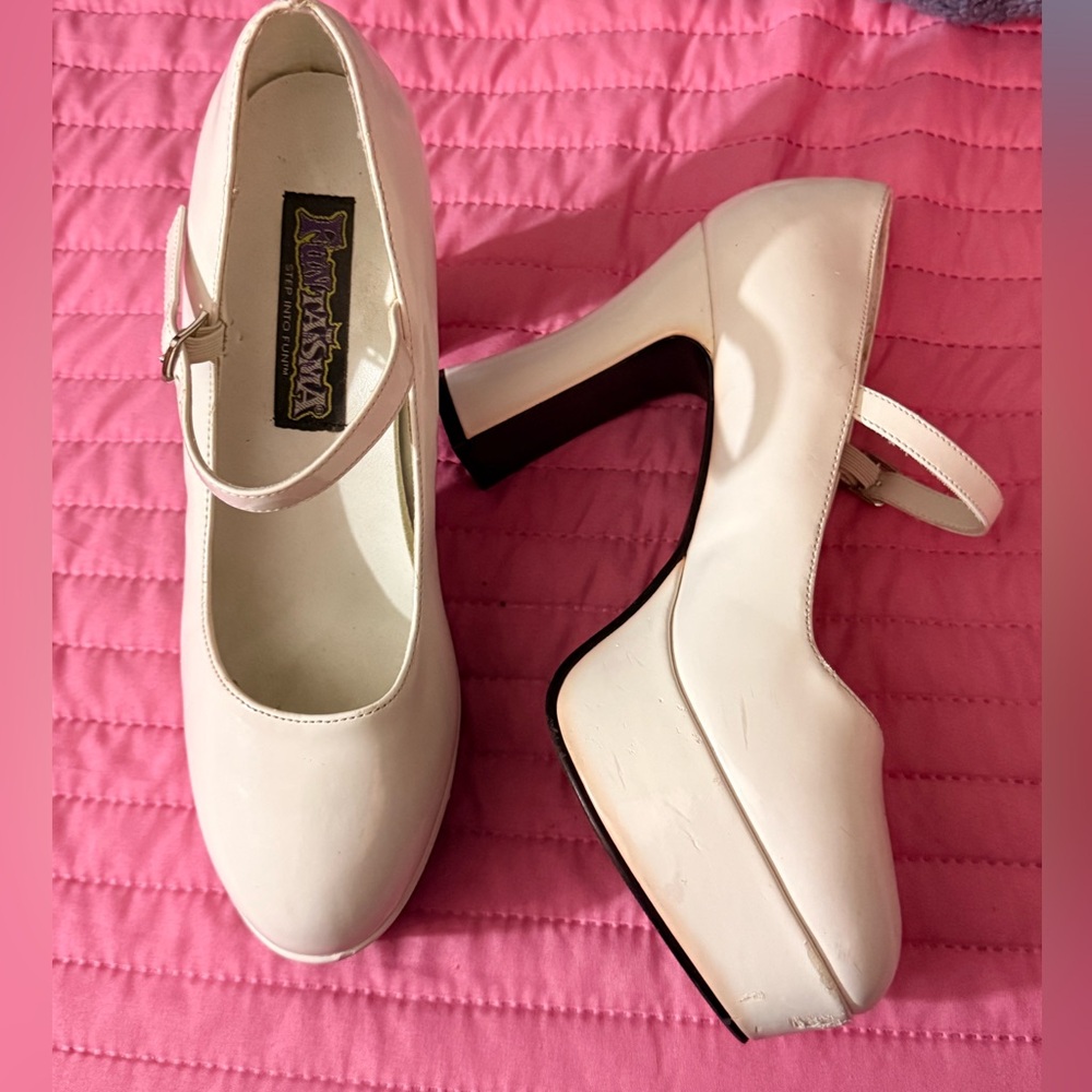 Funtasma Classic Cream Mary Jane Heels
